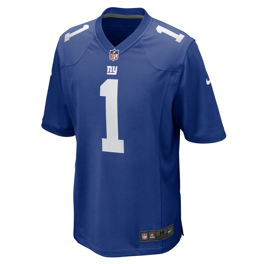 Number 1 Groom New York Giants Nike Game Jersey - Royal Official NFL Team Apparel Football Fan Gear
