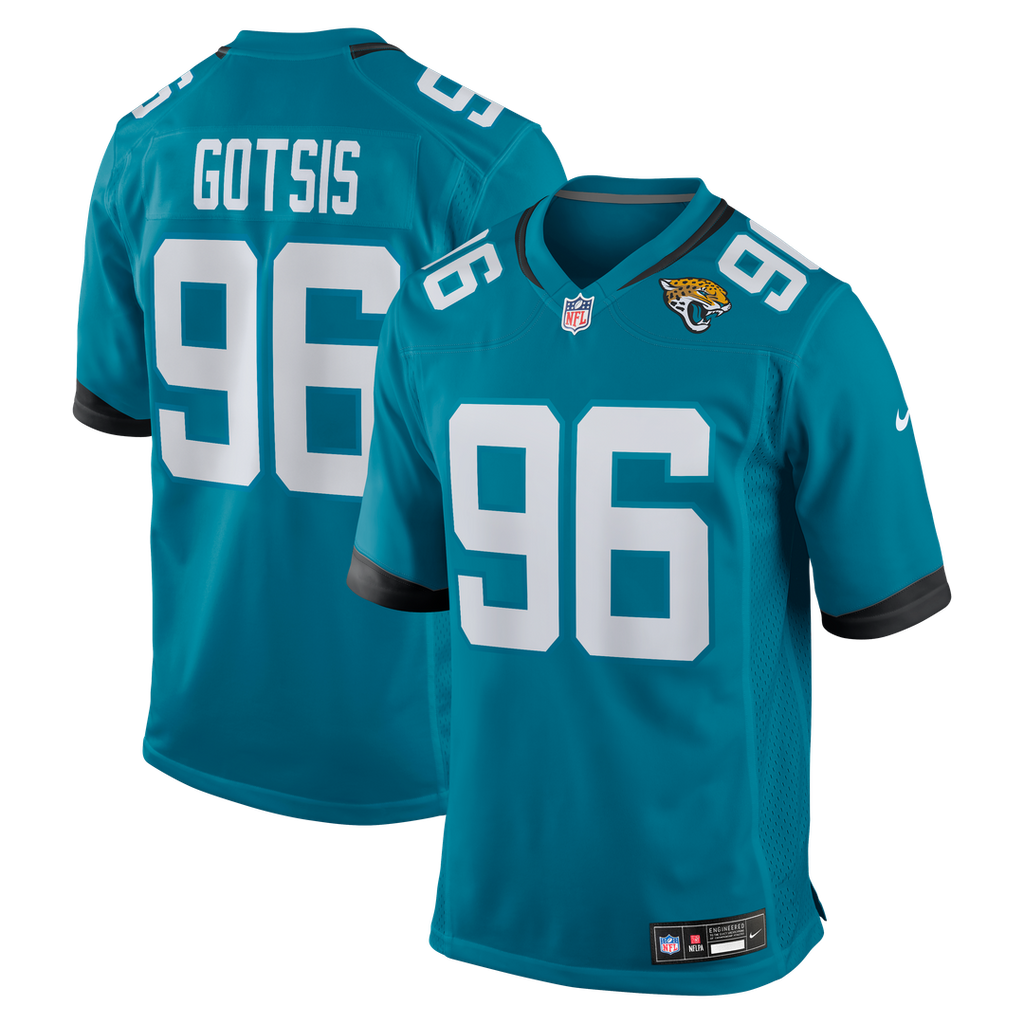 Adam Gotsis Jacksonville Jaguars Nike Game Jersey - Teal Official NFL Team Apparel Football Fan Gear