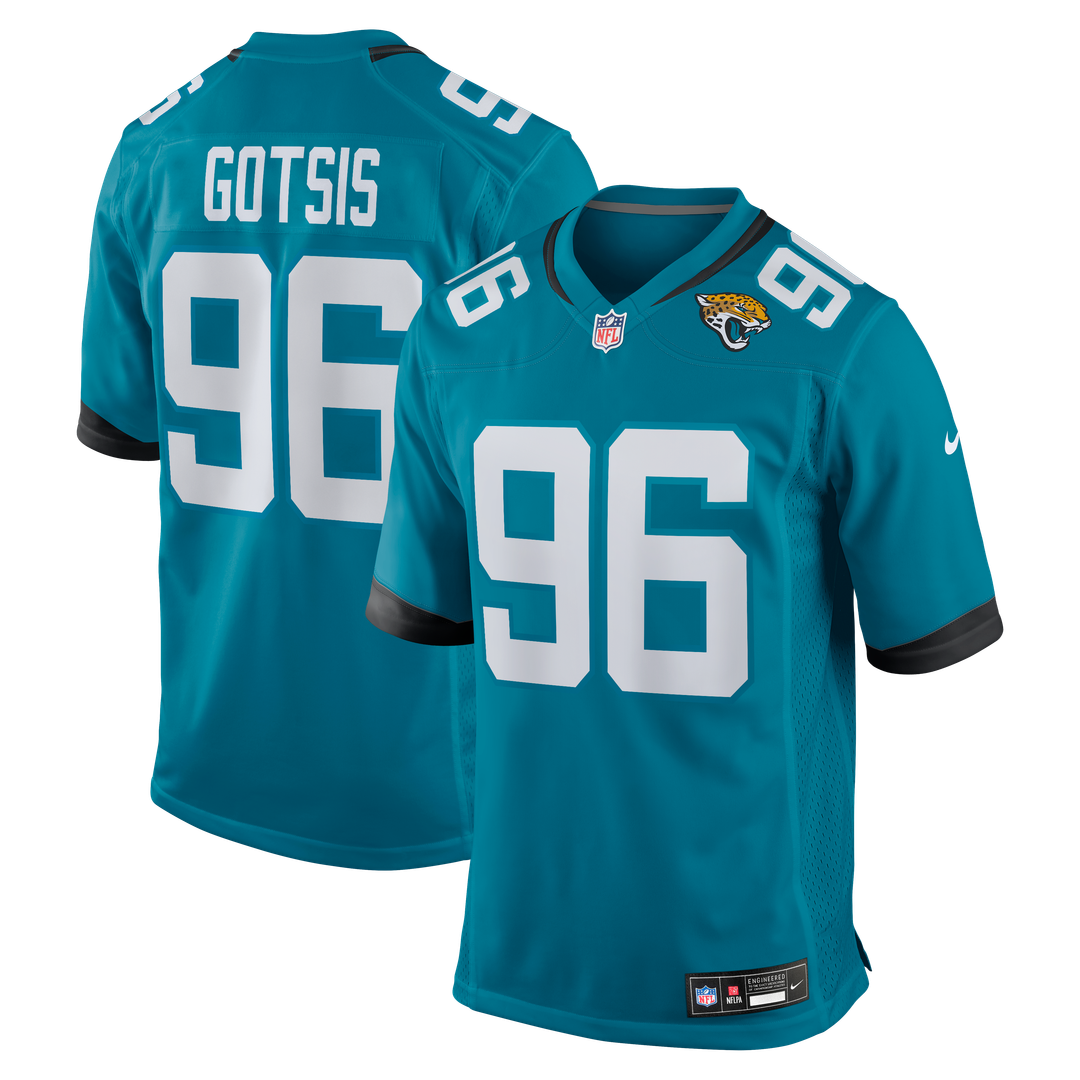 Adam Gotsis Jacksonville Jaguars Nike Game Jersey - Teal Official NFL Team Apparel Football Fan Gear