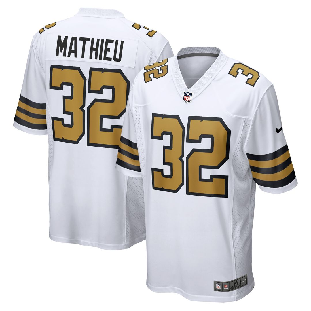 Tyrann Mathieu New Orleans Saints Nike Alternate Game Jersey - White Official NFL Team Apparel Football Fan Gear