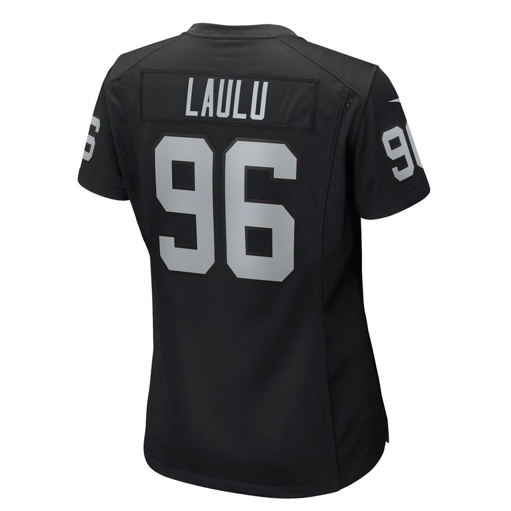Jonah Laulu Las Vegas Raiders Nike Women's Game Jersey - Black Official NFL Team Apparel Football Fan Gear