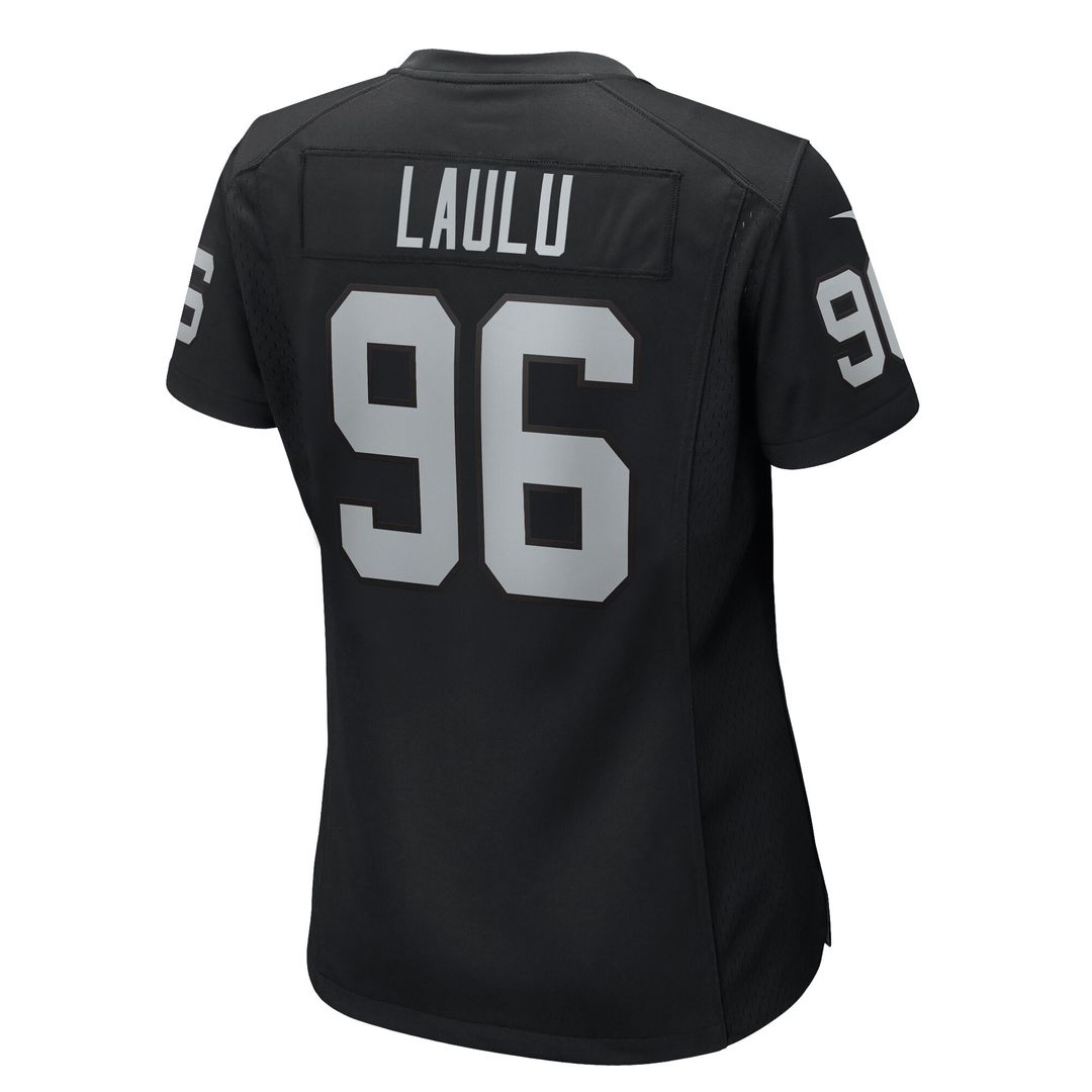 Jonah Laulu Las Vegas Raiders Nike Women's Game Jersey - Black Official NFL Team Apparel Football Fan Gear