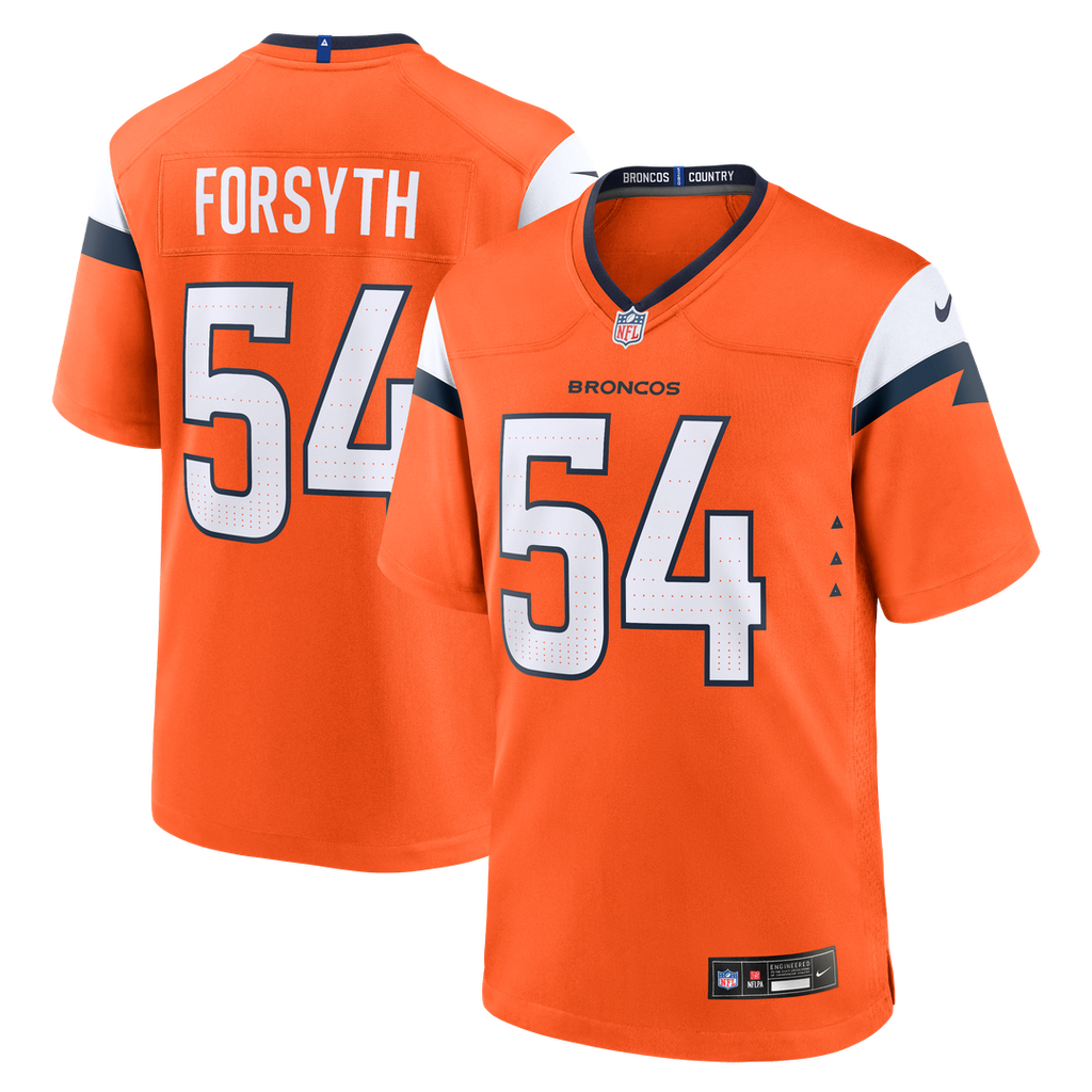Alex Forsyth Denver Broncos Nike Team Game Jersey - Orange Official NFL Team Apparel Football Fan Gear