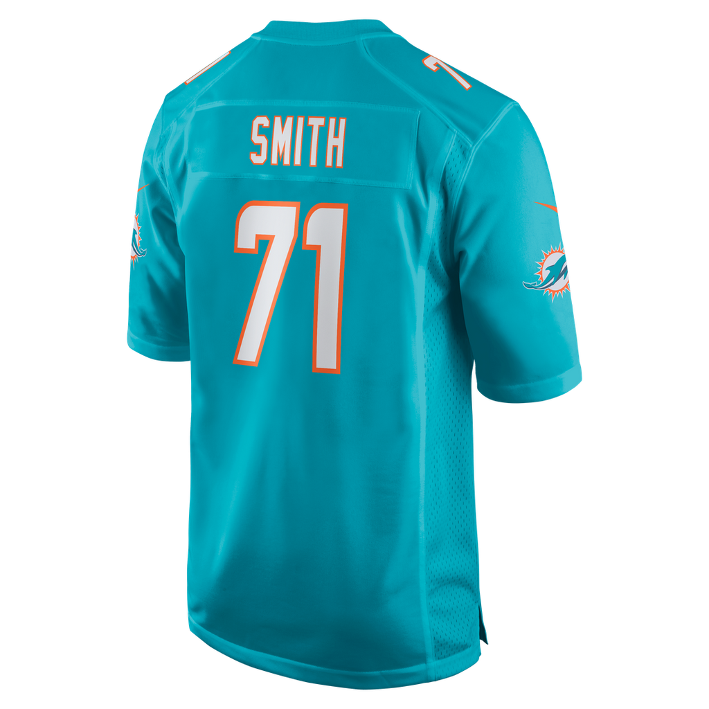 Kion Smith Miami Dolphins Nike Game Jersey - Aqua Official NFL Team Apparel Football Fan Gear