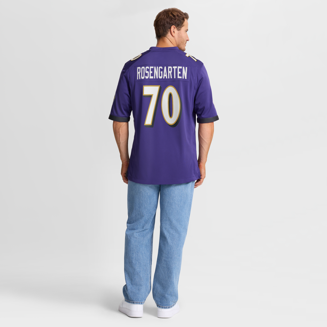 Roger Rosengarten Baltimore Ravens Nike Team Game Jersey - Purple Official NFL Team Apparel Football Fan Gear