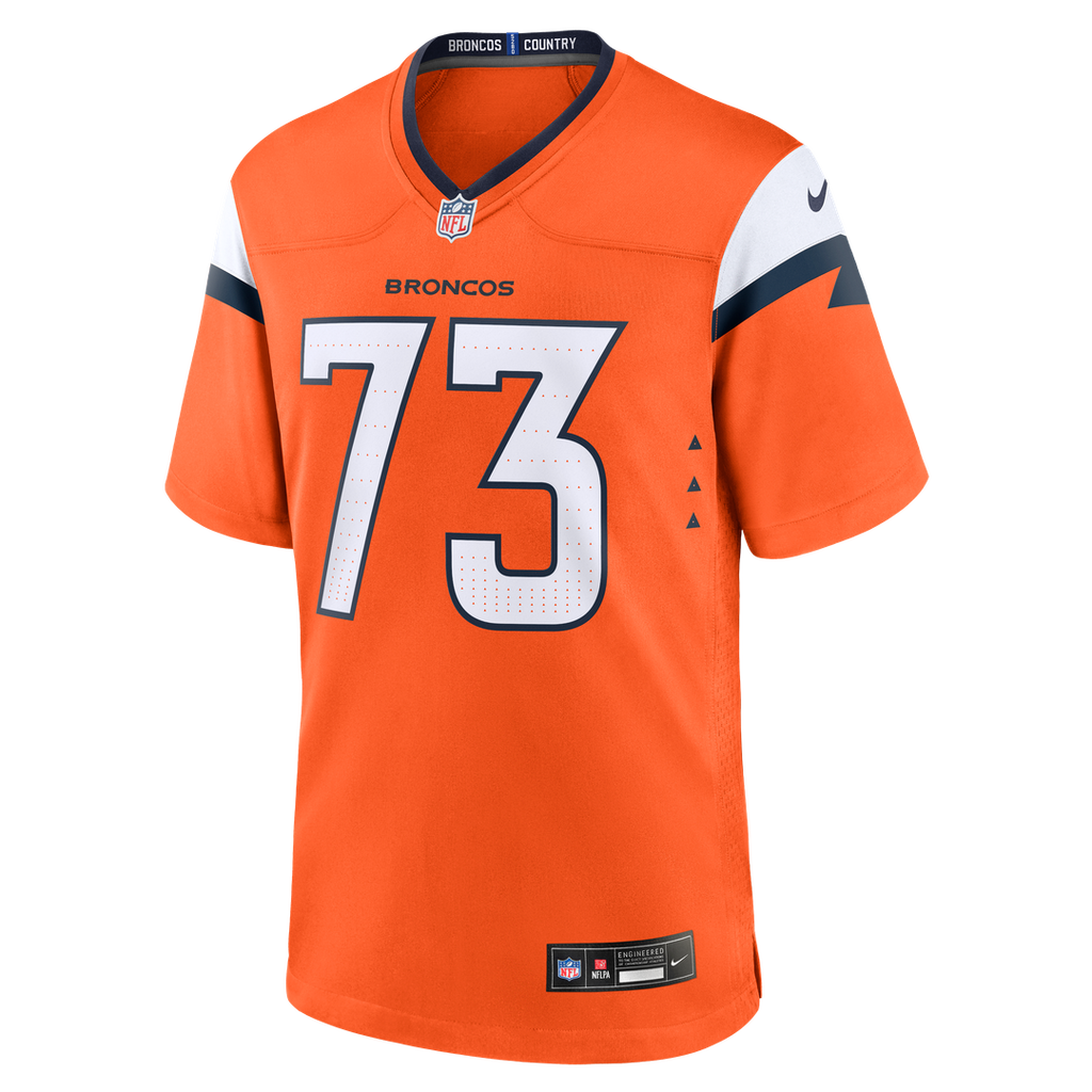 Frank Crum Denver Broncos Nike Team Game Jersey - Orange Official NFL Team Apparel Football Fan Gear
