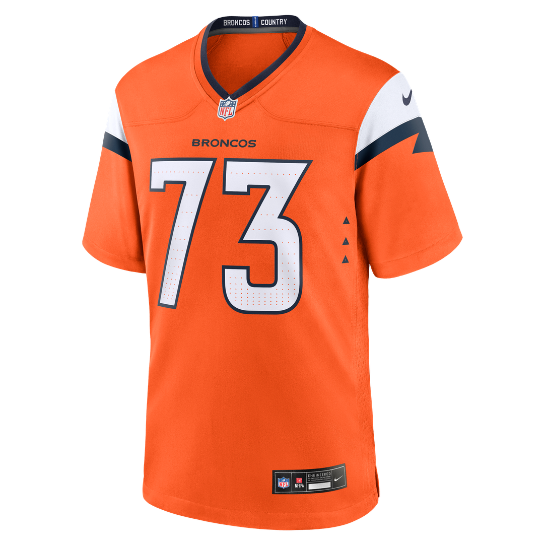 Frank Crum Denver Broncos Nike Team Game Jersey - Orange Official NFL Team Apparel Football Fan Gear