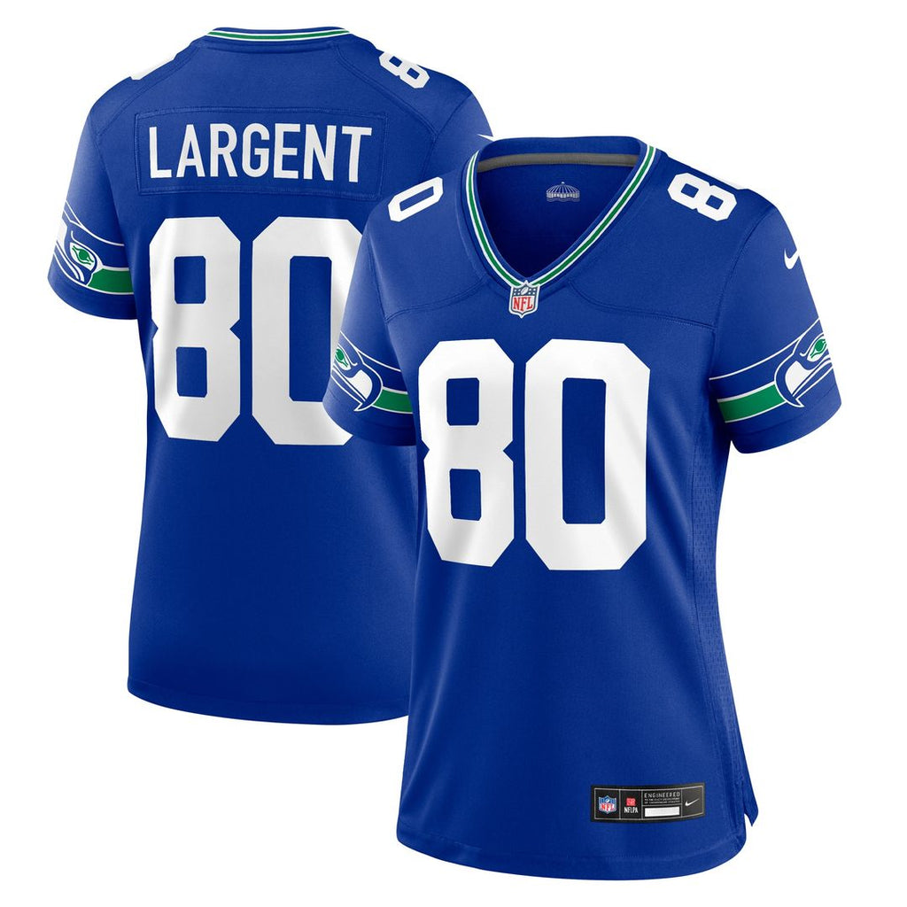Steve Largent Seattle Seahawks Nike Women's Throwback Retired Player Game Jersey - Royal Official NFL Team Apparel Football Fan Gear