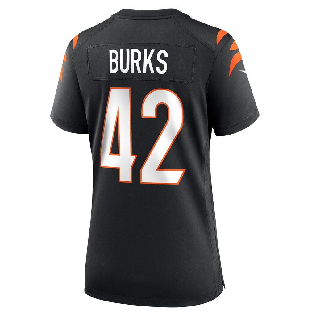 Oren Burks Cincinnati Bengals Nike Women's Team Game Jersey - Black Official NFL Team Apparel Football Fan Gear