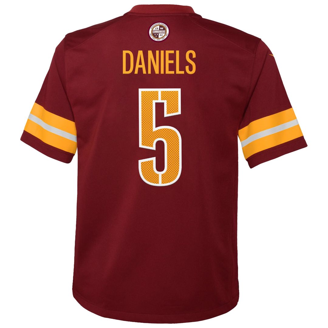 Jayden Daniels Washington Commanders Nike Youth Game Jersey - Burgundy Official NFL Team Apparel Football Fan Gear