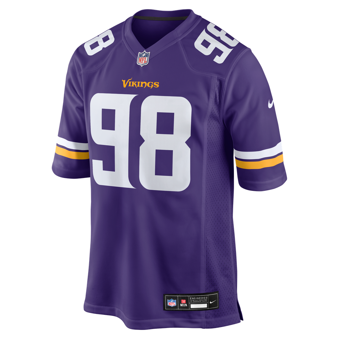 Bo Richter Minnesota Vikings Nike Team Game Jersey - Purple Official NFL Team Apparel Football Fan Gear
