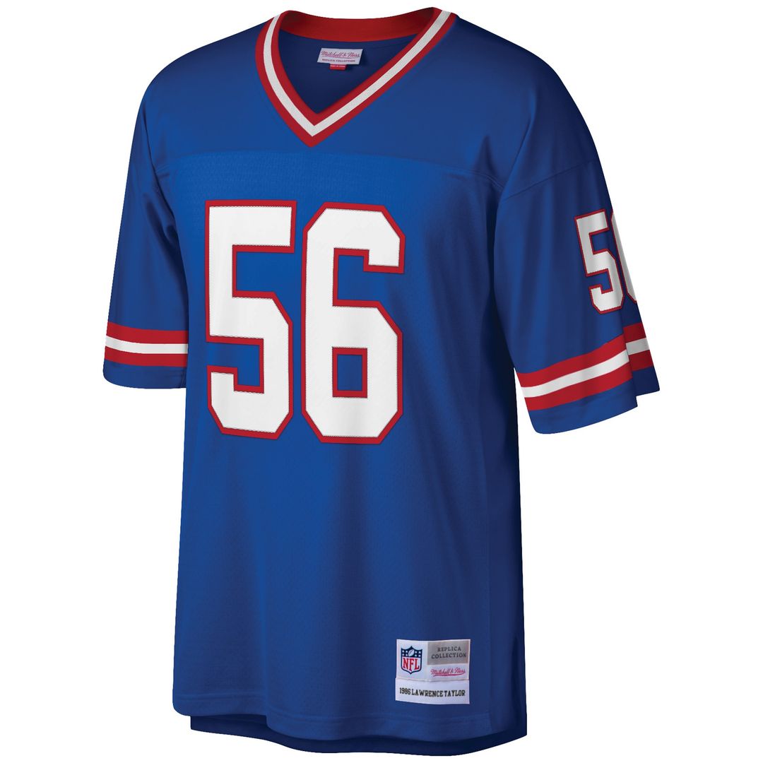 Lawrence Taylor New York Giants Mitchell & Ness Big & Tall 1986 Retired Player Replica Jersey - Royal Official NFL Team Apparel Football Fan Gear