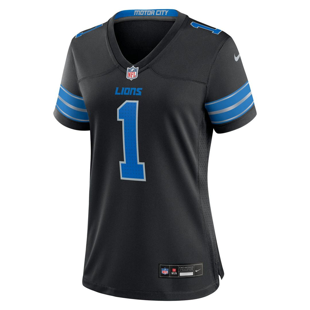 Jameson Williams Detroit Lions Nike Women's 2nd Alternate Game Player Jersey - Black Official NFL Team Apparel Football Fan Gear