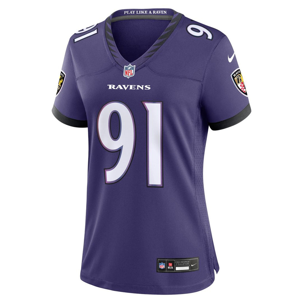 Trey Hendrickson Baltimore Ravens Nike Women's Team Game Jersey - Purple Official NFL Team Apparel Football Fan Gear