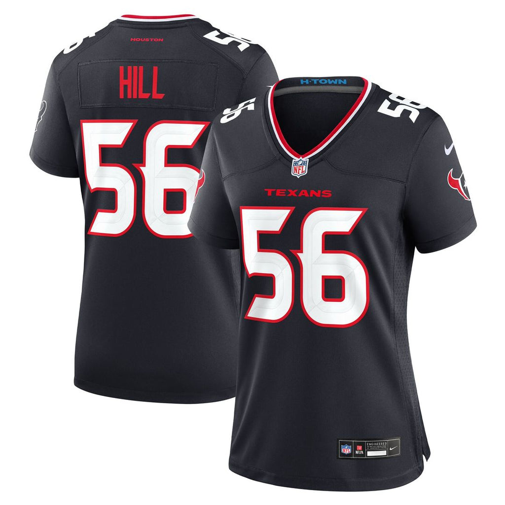 Jamal Hill Houston Texans Nike Women's Team Game Jersey - Navy Official NFL Team Apparel Football Fan Gear