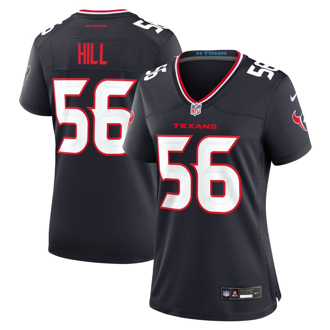 Jamal Hill Houston Texans Nike Women's Team Game Jersey - Navy Official NFL Team Apparel Football Fan Gear