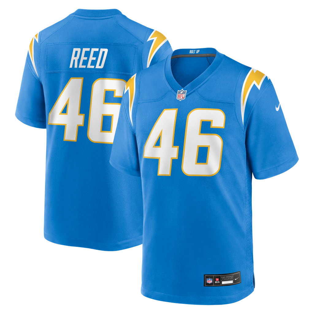 Nikko Reed Los Angeles Chargers Nike Team Game Jersey - Powder Blue Official NFL Team Apparel Football Fan Gear