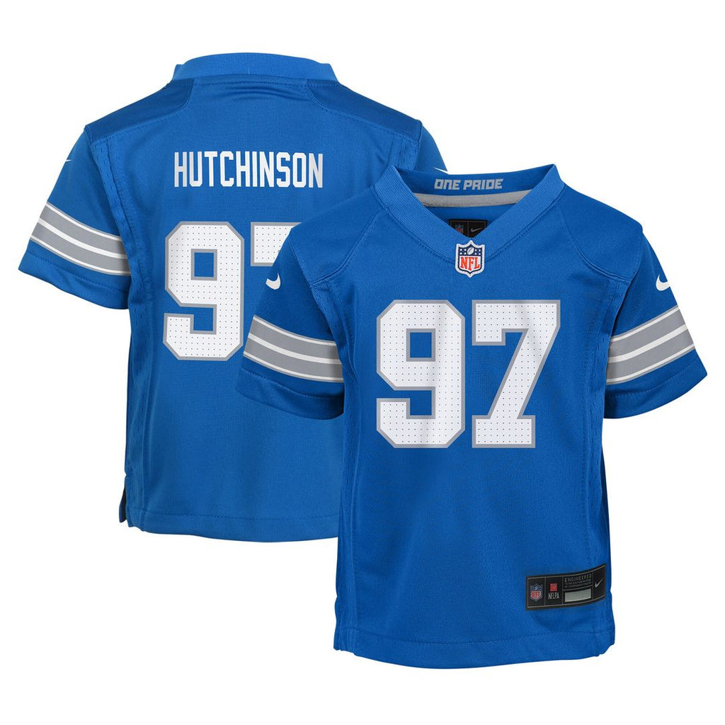 Aidan Hutchinson Detroit Lions Nike Toddler Game Jersey - Blue Official NFL Team Apparel Football Fan Gear