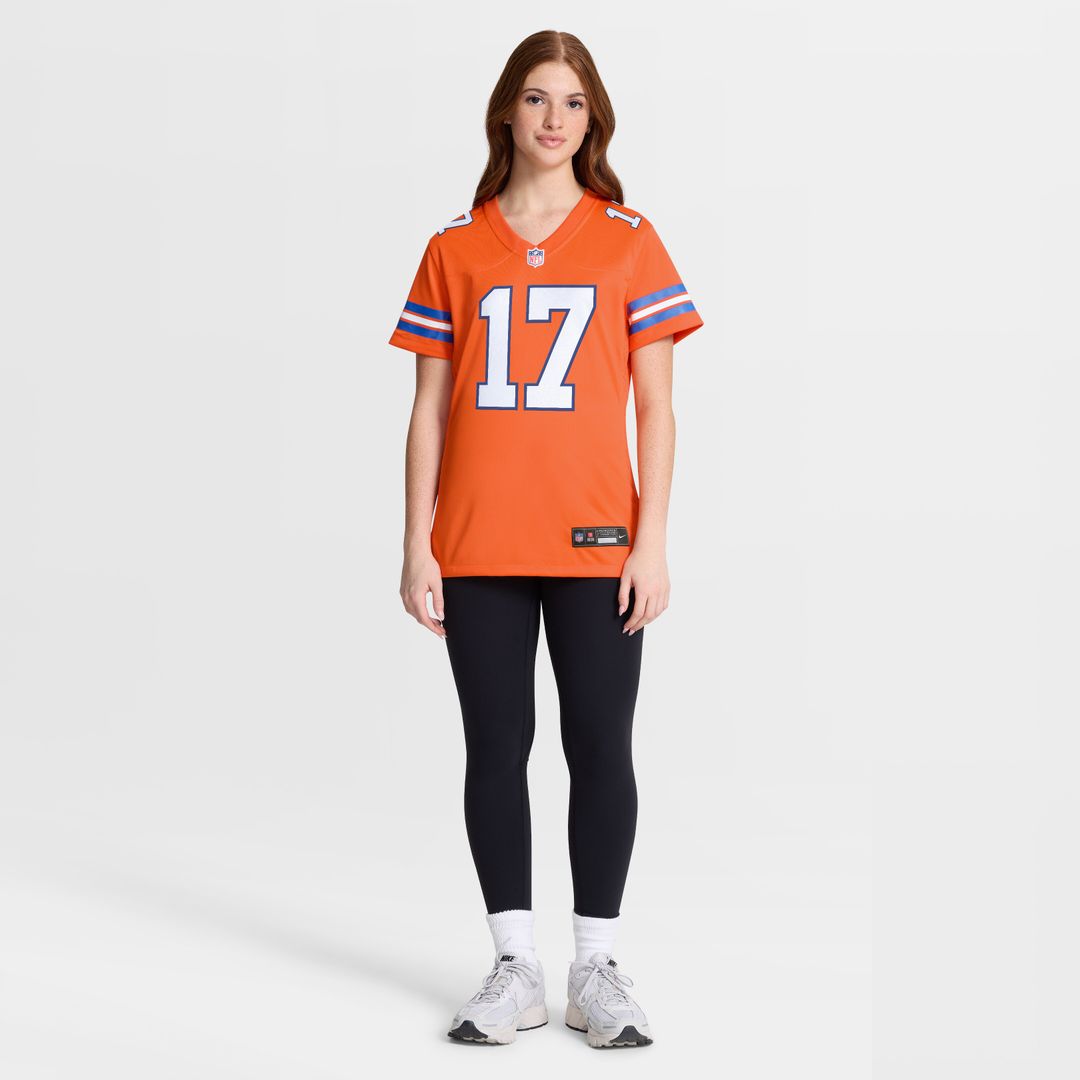 Jaylen Waddle Denver Broncos Nike Women's Mile High Collection 1977 Throwback Game Jersey - Orange Official NFL Team Apparel Football Fan Gear