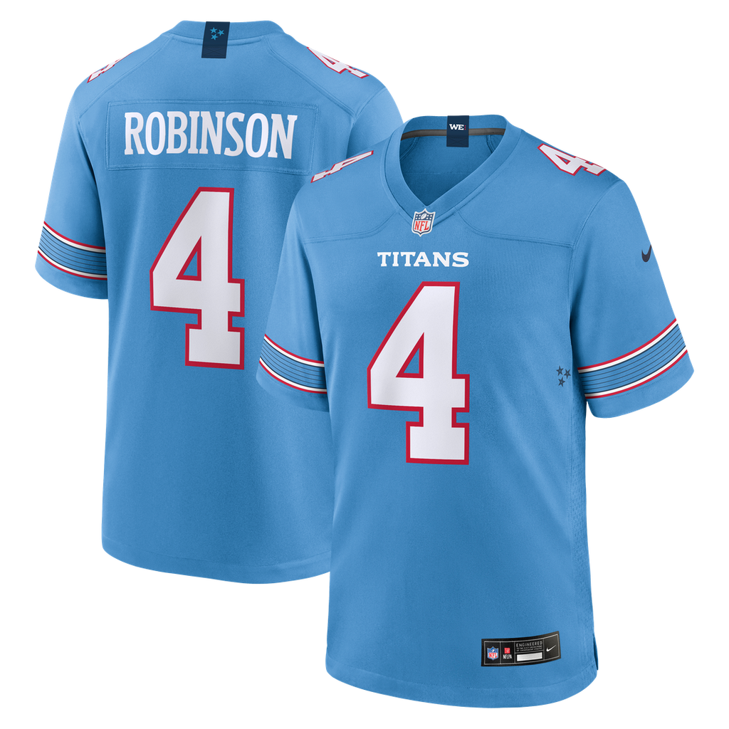 Wan'Dale Robinson Tennessee Titans Nike Team Game Jersey - Light Blue Official NFL Team Apparel Football Fan Gear