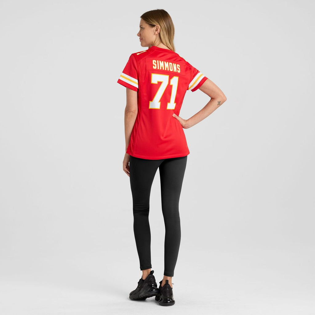 Josh Simmons Kansas City Chiefs Nike Women's Team Game Jersey - Red Official NFL Team Apparel Football Fan Gear