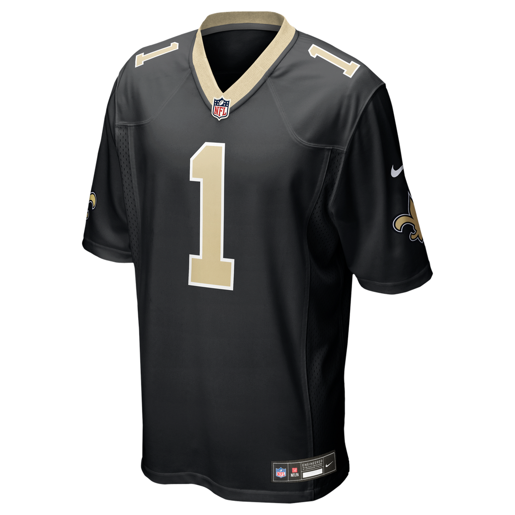 Number 1 Dad New Orleans Saints Nike Game Jersey - Black Official NFL Team Apparel Football Fan Gear