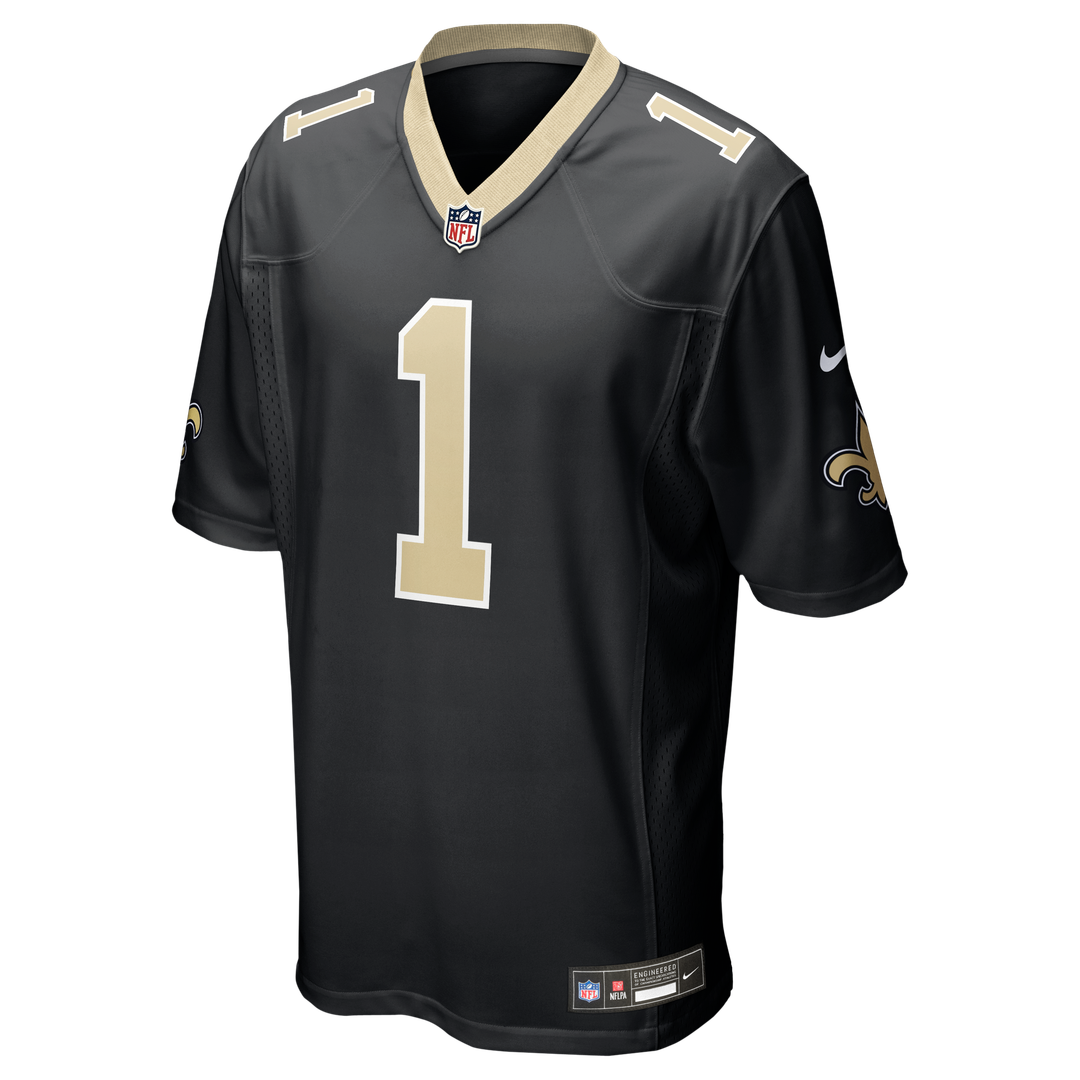 Number 1 Dad New Orleans Saints Nike Game Jersey - Black Official NFL Team Apparel Football Fan Gear