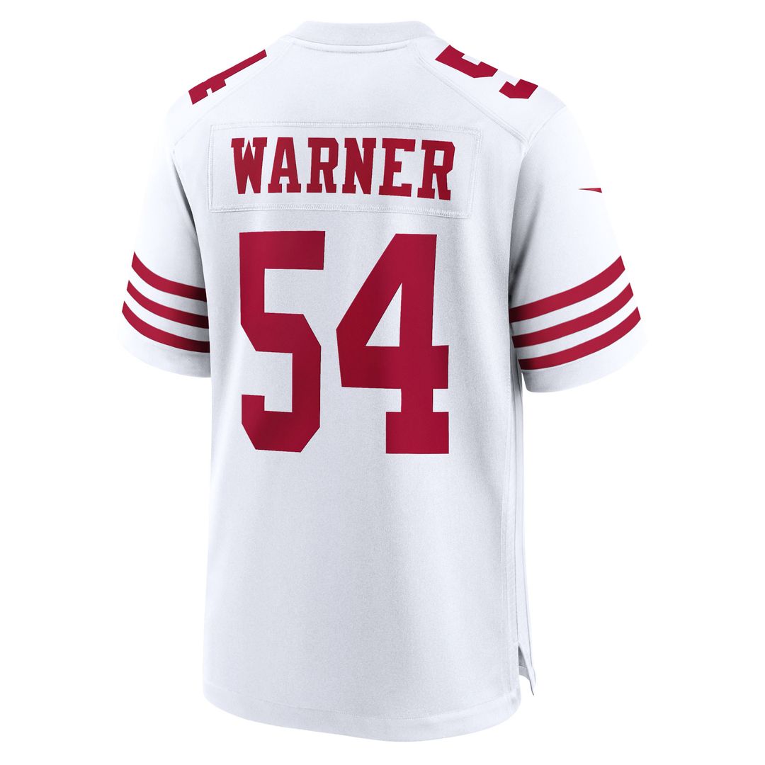Fred Warner San Francisco 49ers Nike Team Game Player Jersey - White Official NFL Team Apparel Football Fan Gear
