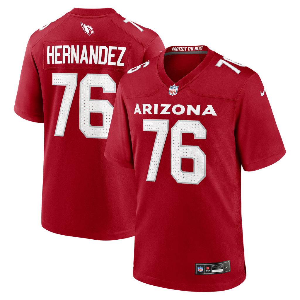 Will Hernandez Arizona Cardinals Nike Team Game Jersey - Cardinal Official NFL Team Apparel Football Fan Gear
