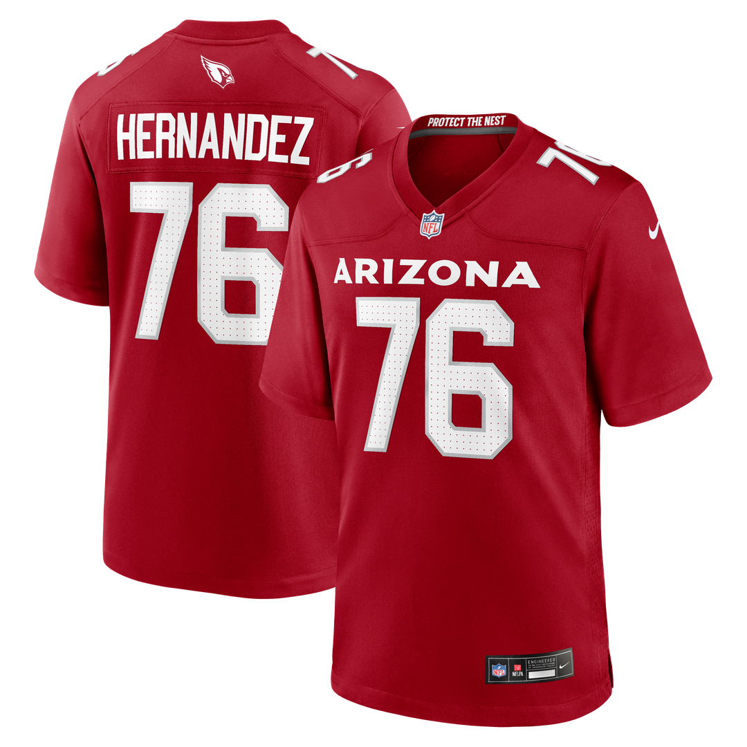 Will Hernandez Arizona Cardinals Nike Team Game Jersey - Cardinal Official NFL Team Apparel Football Fan Gear