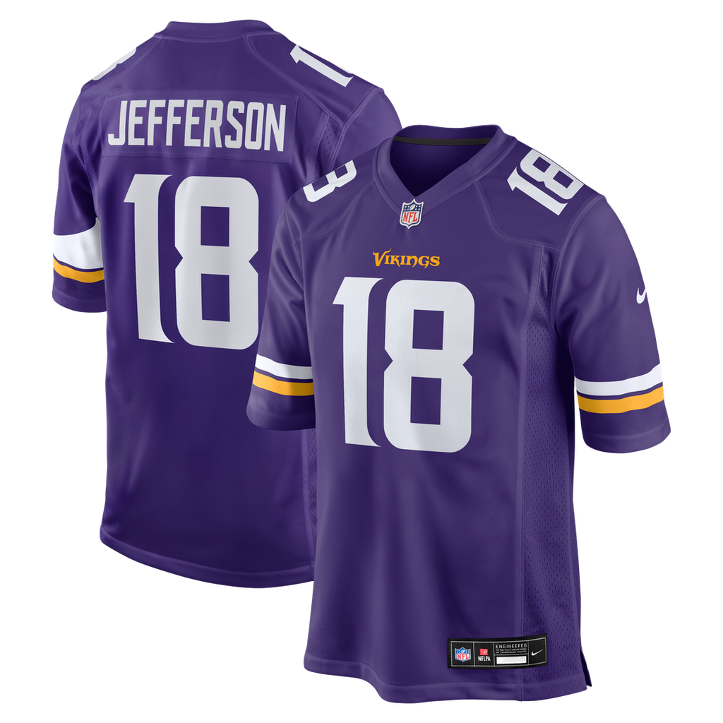 Justin Jefferson Minnesota Vikings Nike Player Game Jersey - Purple Official NFL Team Apparel Football Fan Gear