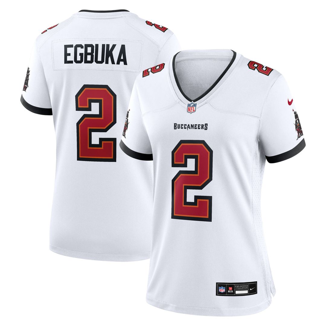 Emeka Egbuka Tampa Bay Buccaneers Nike Women's Game Jersey - White Official NFL Team Apparel Football Fan Gear