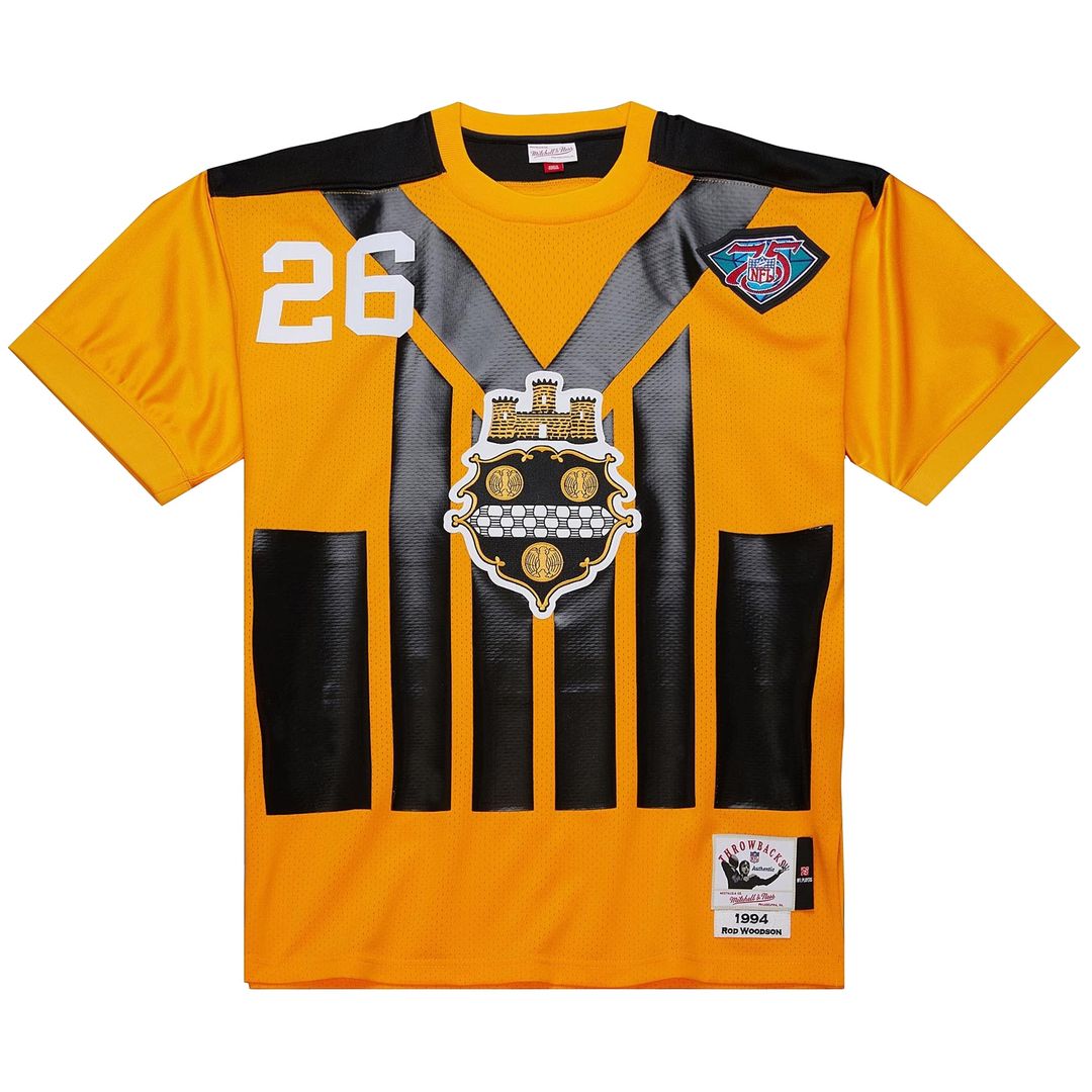 Rod Woodson Pittsburgh Steelers 1994 Mitchell & Ness Authentic Throwback Retired Player Jersey - Gold Official NFL Team Apparel Football Fan Gear