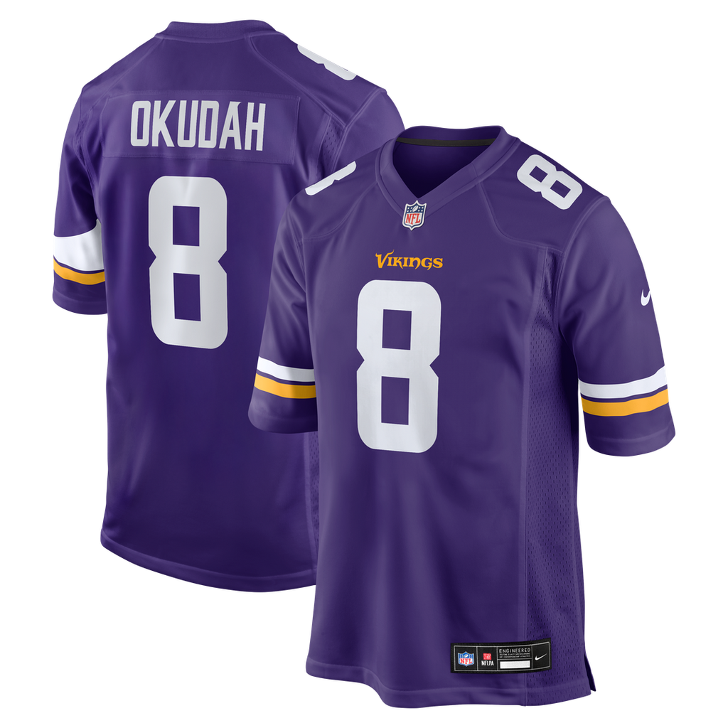 Jeff Okudah Minnesota Vikings Nike Team Game Jersey - Purple Official NFL Team Apparel Football Fan Gear