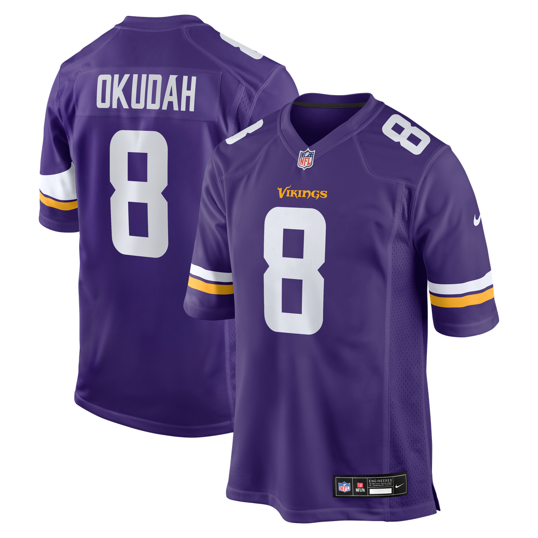 Jeff Okudah Minnesota Vikings Nike Team Game Jersey - Purple Official NFL Team Apparel Football Fan Gear