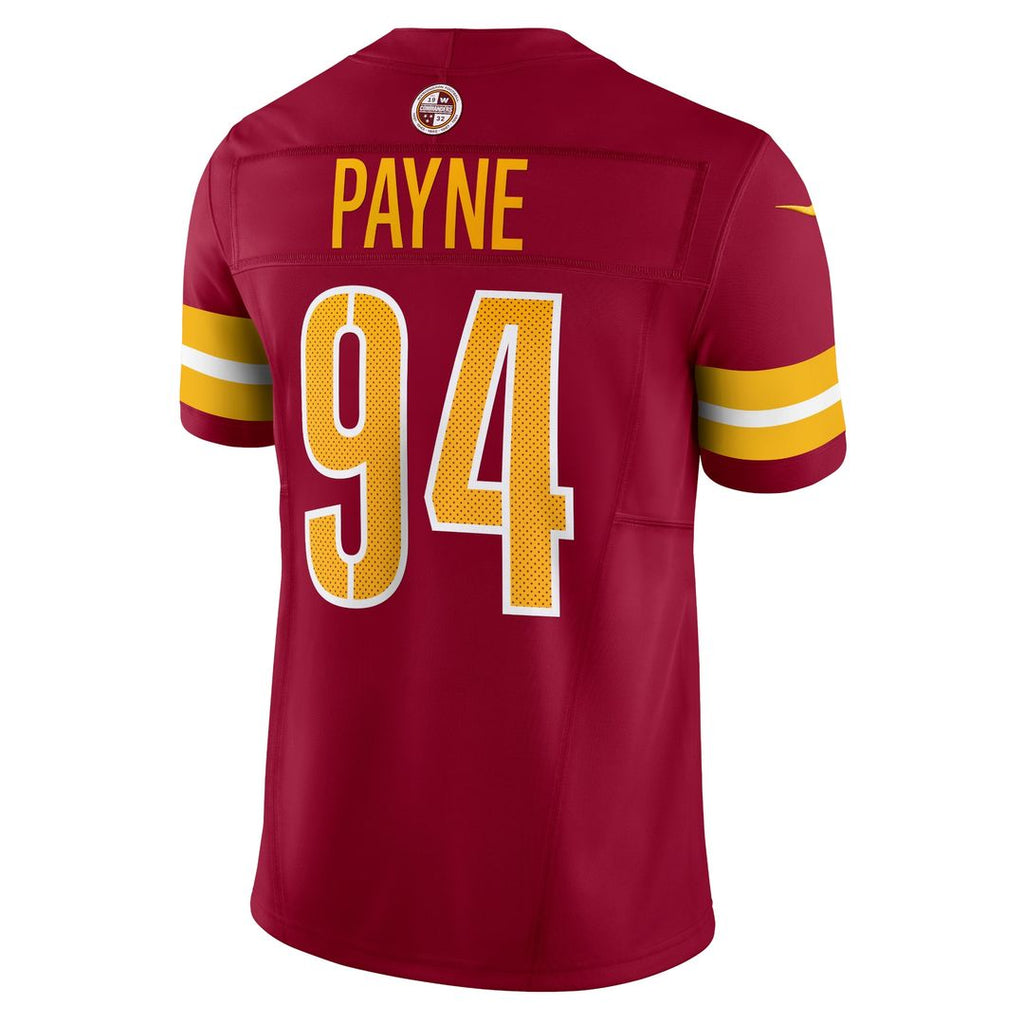 Daron Payne Washington Commanders Nike Vapor F.U.S.E. Limited Jersey - Burgundy Official NFL Team Apparel Football Fan Gear