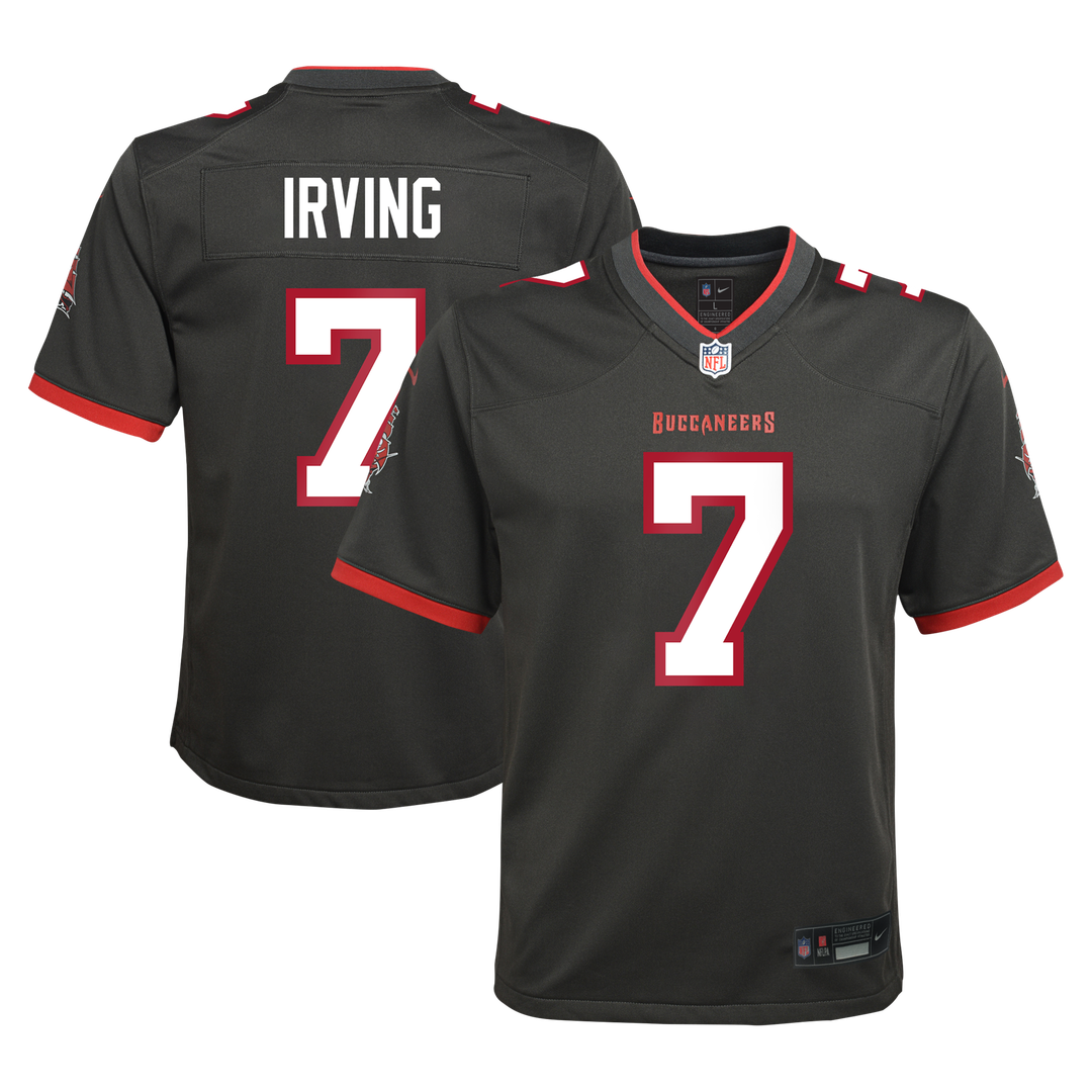 Bucky Irving Tampa Bay Buccaneers Nike Youth Alternate Game Jersey - Pewter Official NFL Team Apparel Football Fan Gear