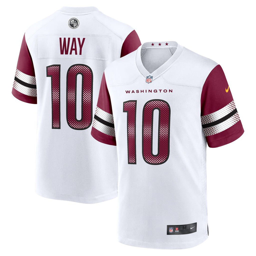 Tress Way Washington Commanders Nike Game Jersey - White Official NFL Team Apparel Football Fan Gear