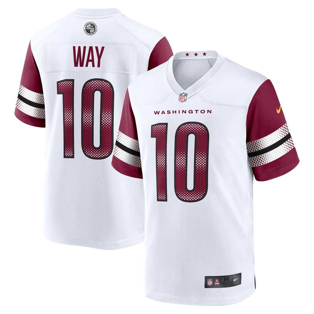 Tress Way Washington Commanders Nike Game Jersey - White Official NFL Team Apparel Football Fan Gear