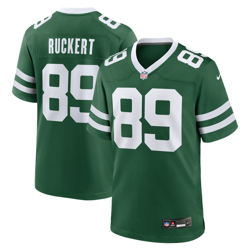 Jeremy Ruckert New York Jets Nike Team Game Jersey - Legacy Green Official NFL Team Apparel Football Fan Gear
