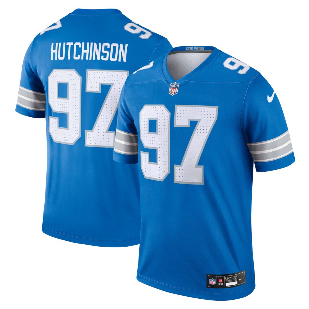 Aidan Hutchinson Detroit Lions Nike Legend Player Performance Top - Blue NFL Fan Gear Popular Style
