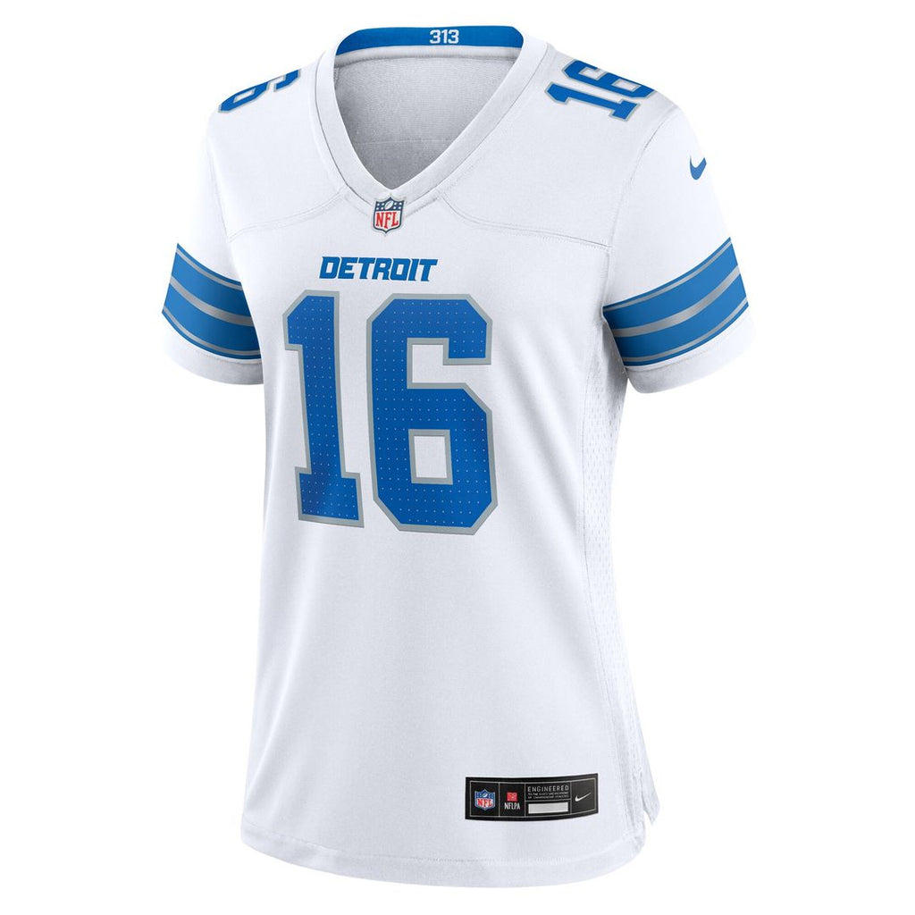 Jared Goff Detroit Lions Nike Women's Game Jersey - White Official NFL Team Apparel Football Fan Gear