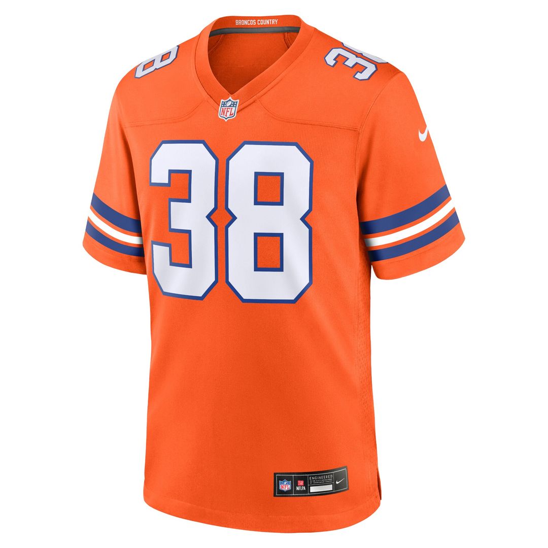 Jaleel McLaughlin Denver Broncos Nike Mile High Collection 1977 Throwback Player Game Jersey - Orange Official NFL Team Apparel Football Fan Gear