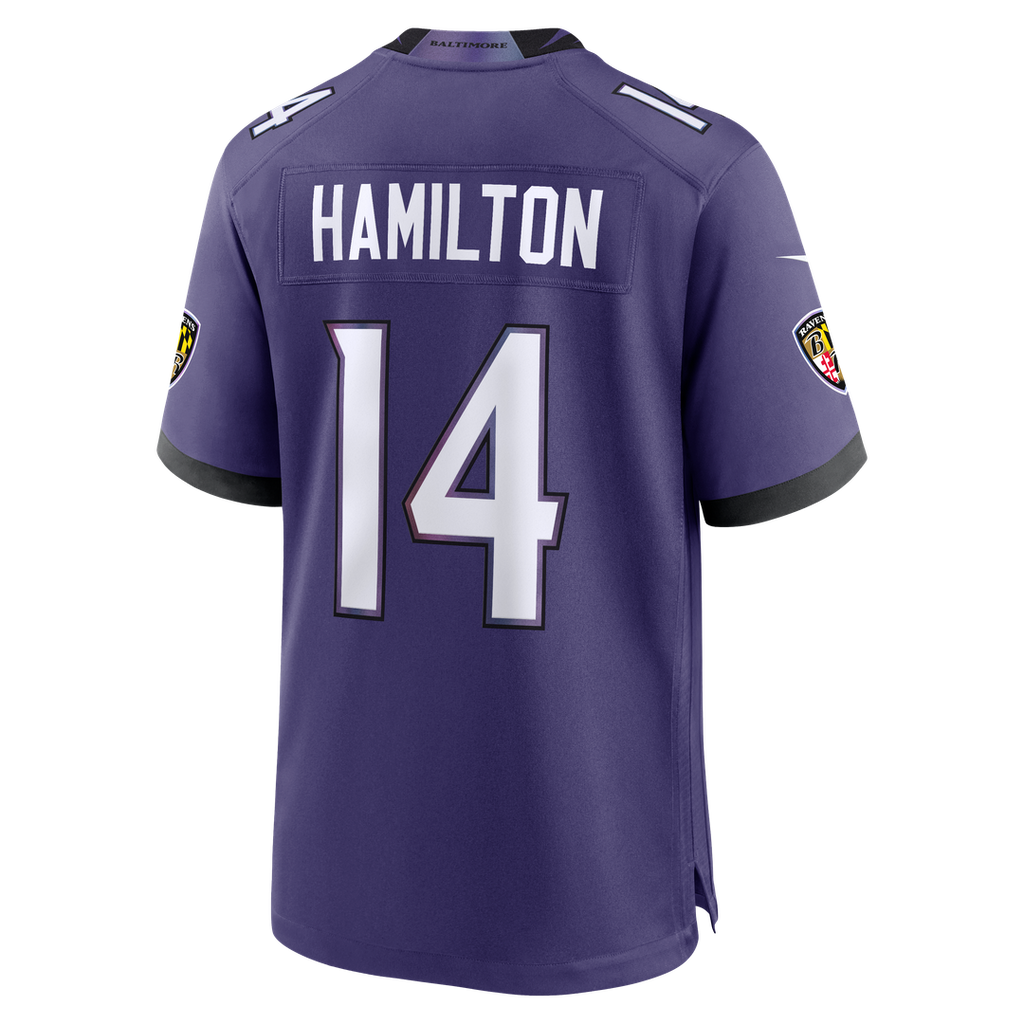 Kyle Hamilton Baltimore Ravens Nike Team Game Jersey - Purple Official NFL Team Apparel Football Fan Gear