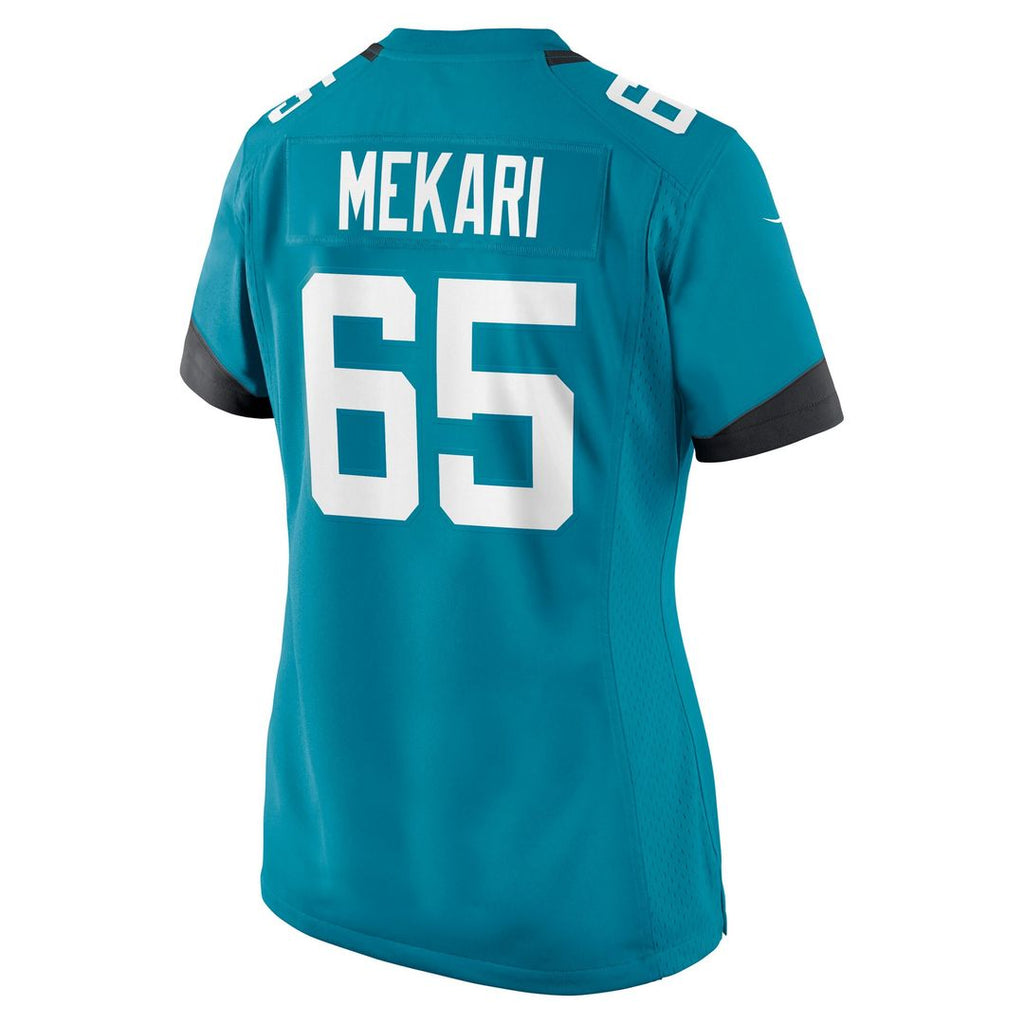 Patrick Mekari Jacksonville Jaguars Nike Women's Team Game Jersey - Teal Official NFL Team Apparel Football Fan Gear