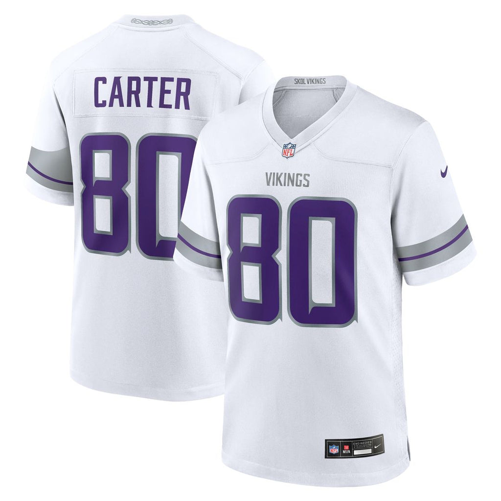 Cris Carter Minnesota Vikings Nike Alternate Retired Player Game Jersey - White Official NFL Team Apparel Football Fan Gear