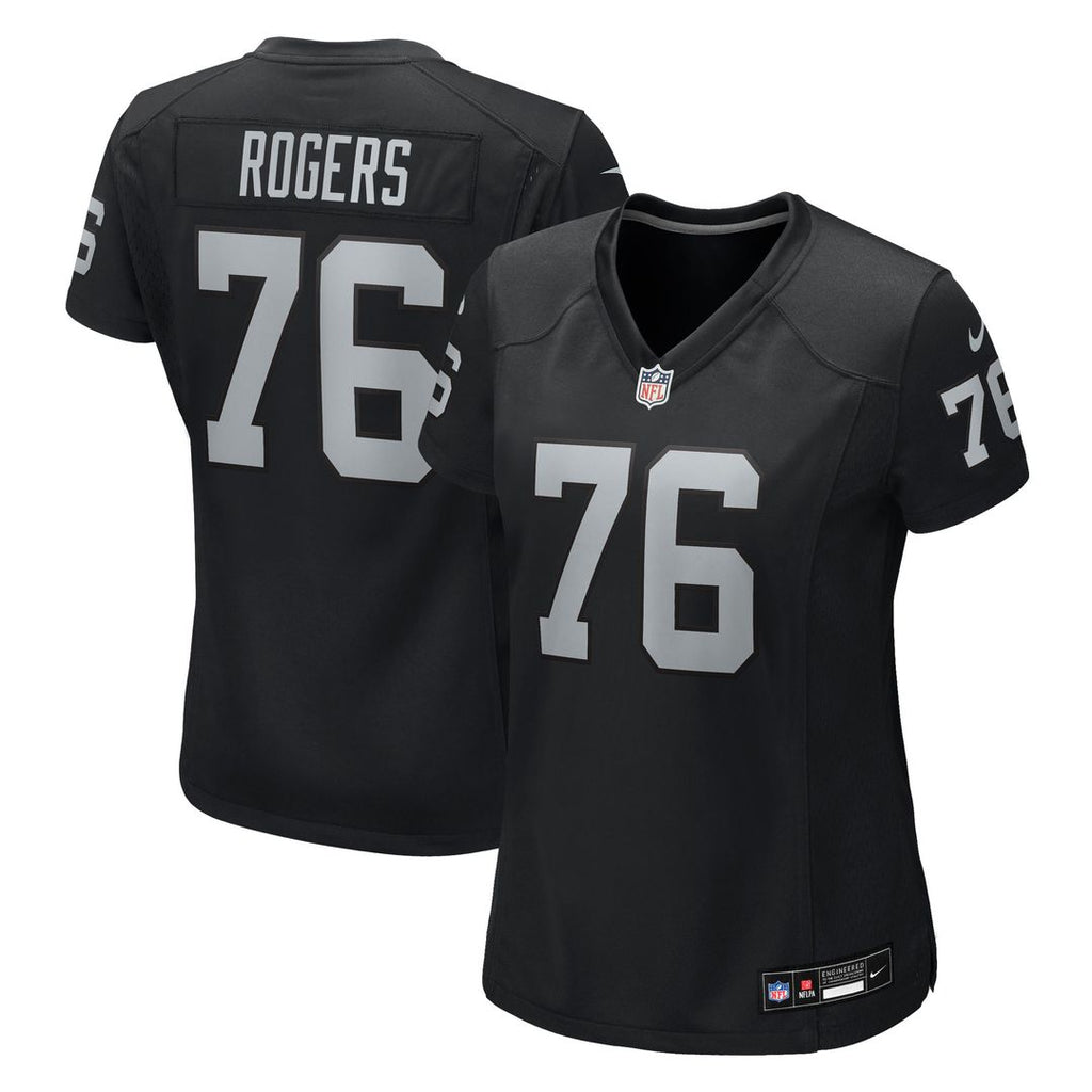 Caleb Rogers Las Vegas Raiders Nike Women's Team Game Jersey - Black Official NFL Team Apparel Football Fan Gear