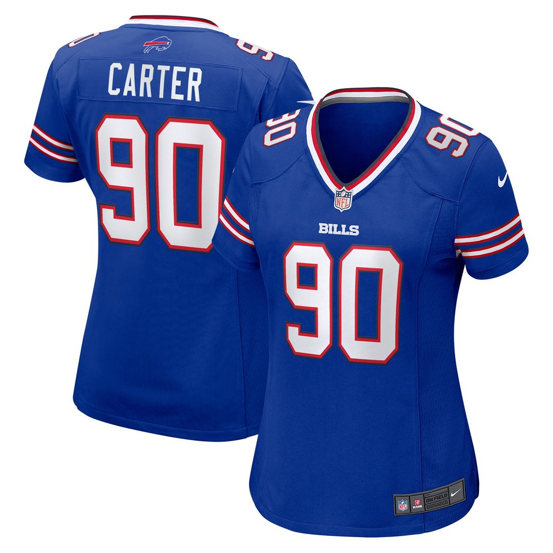 DeWayne Carter Buffalo Bills Nike Women's Game Jersey - Royal Official NFL Team Apparel Football Fan Gear