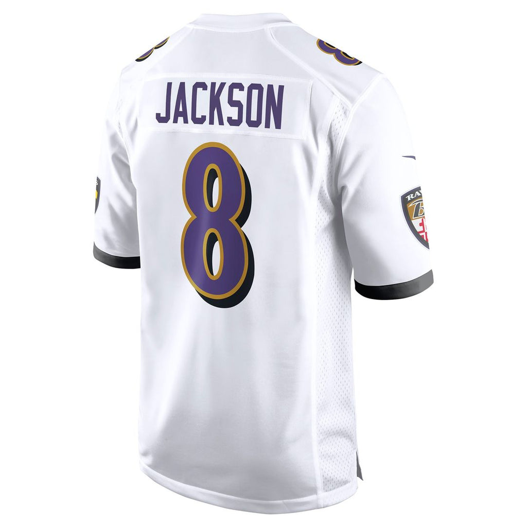 Lamar Jackson Baltimore Ravens Nike Game Jersey - White Official NFL Team Apparel Football Fan Gear