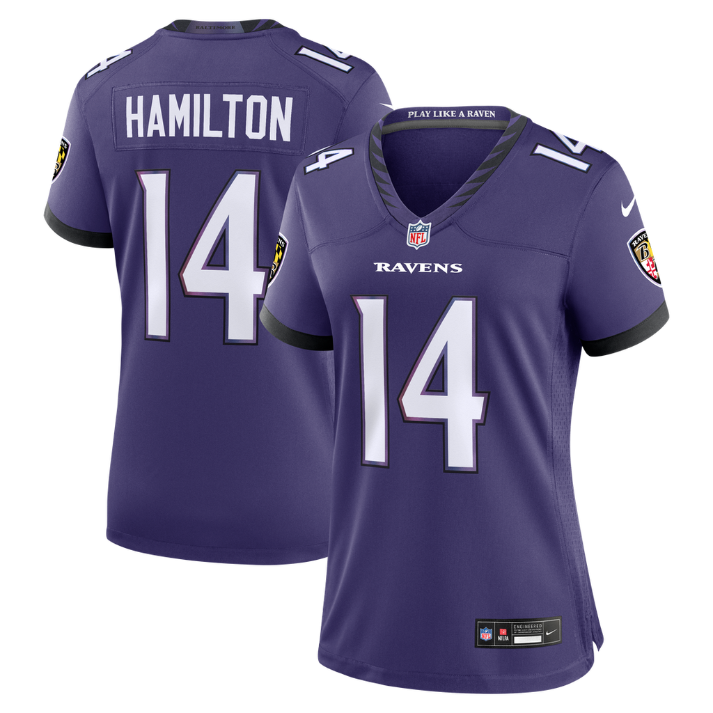 Kyle Hamilton Baltimore Ravens Nike Women's Team Game Jersey - Purple Official NFL Team Apparel Football Fan Gear